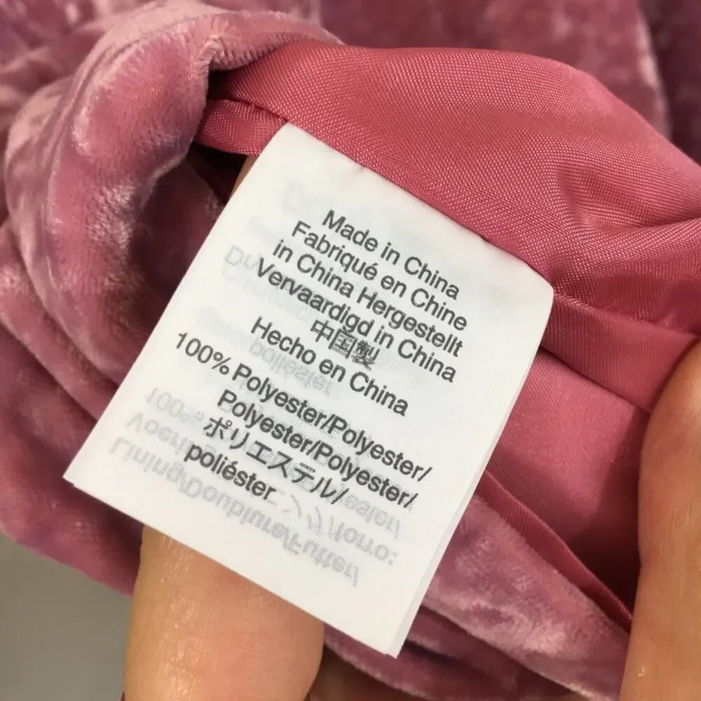 NWT J. Crew pink crushed velvet ruffle tank top